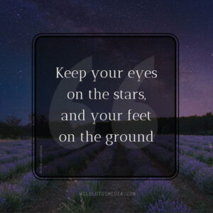 "Keep your eyes on the stars, and your feet on the ground" - motivational images to post on social media